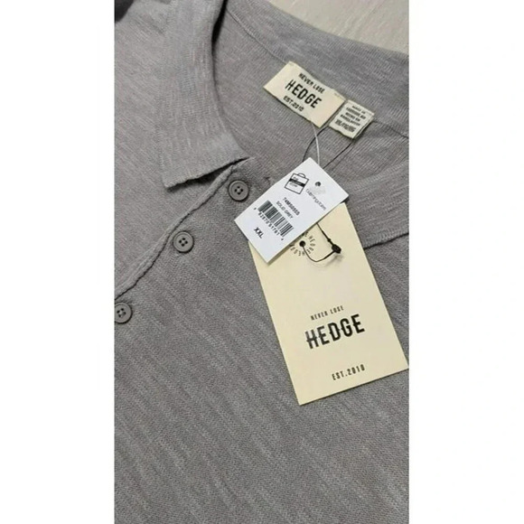 NWT Never Lose HEDGE Men's Long Sleeve Cotton Shirt Grey Size XXL (MSRP $55) - Picture 3 of 4